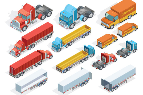 Multiple Transport Trucks