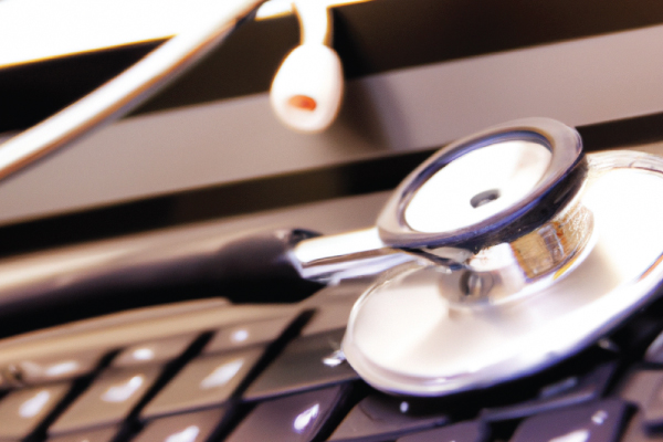 Stethoscope and Laptop