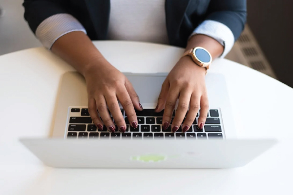 Woman on Computer