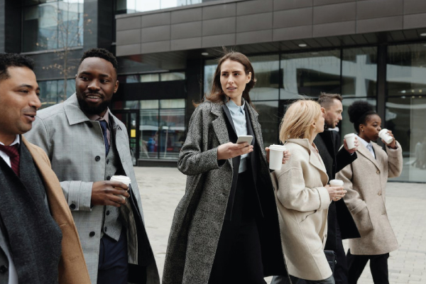 business coworkers walking