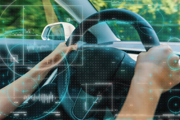 driver with technology overlay