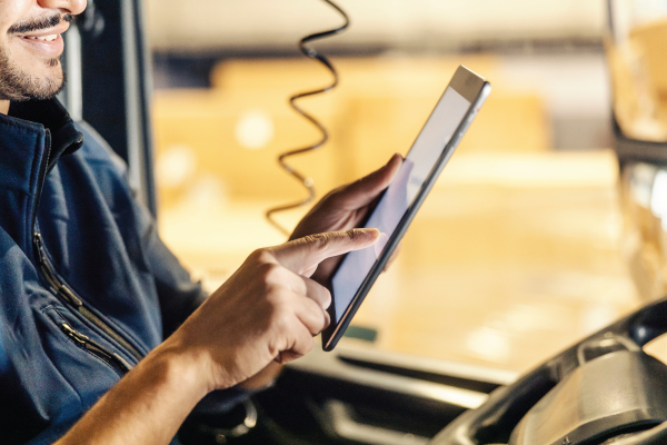 Driver with a Tablet
