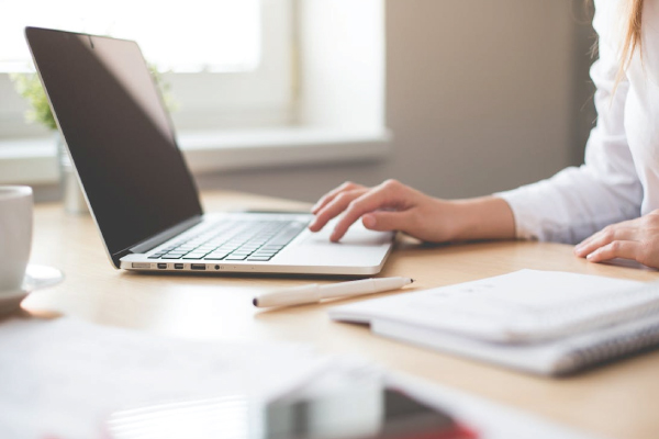 Woman on Computer